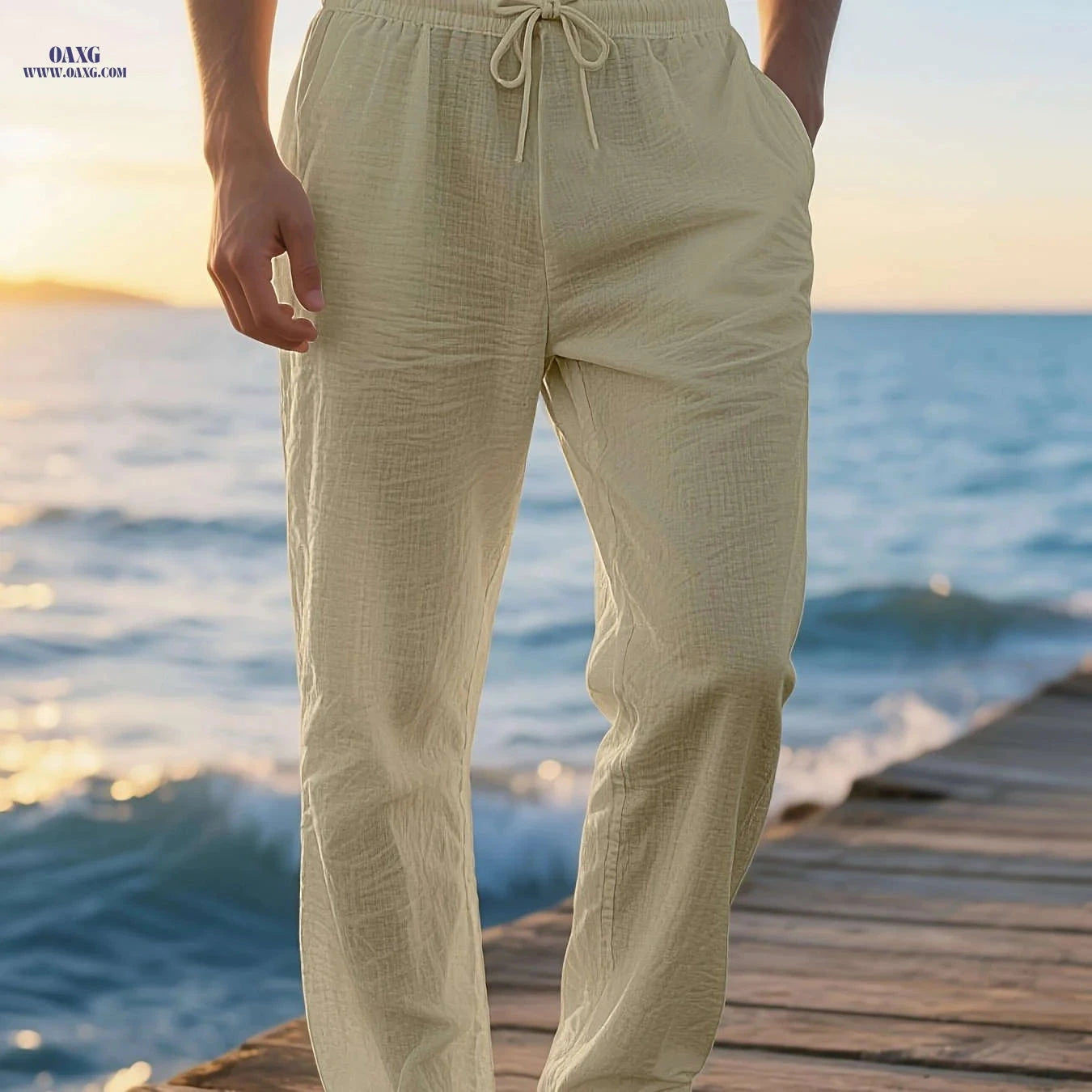 Men's Lightweight Breathable Casual Pants - Comfortable for Summer Wear   OAXG 