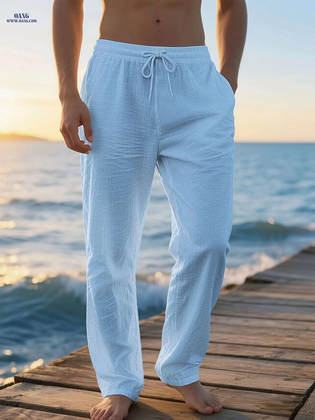Men's Lightweight Breathable Casual Pants - Comfortable for Summer Wear   OAXG White / FR S