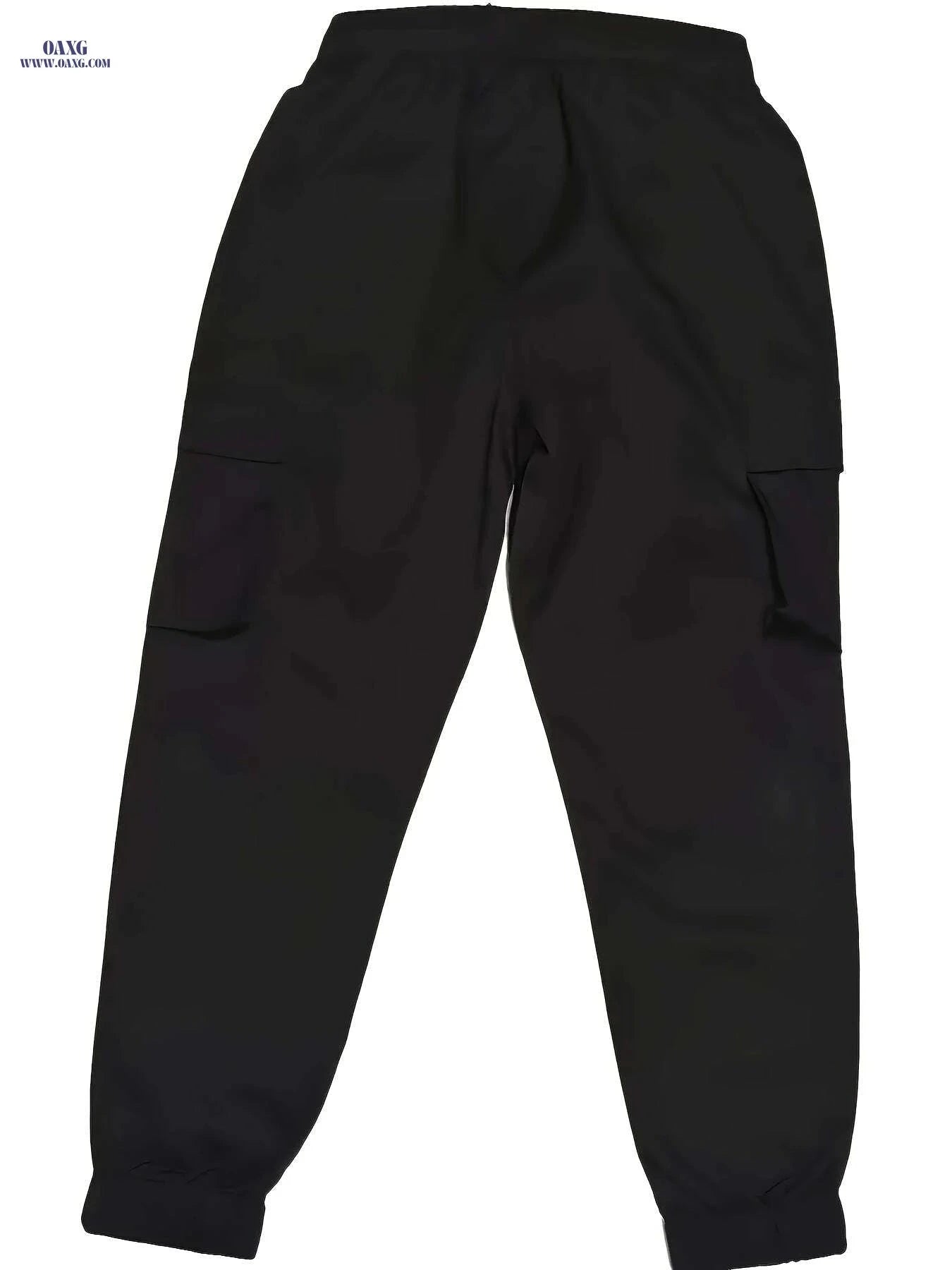 Men's Lightweight Cargo Joggers - Drawstring Waist & Flap Pockets   OAXG 