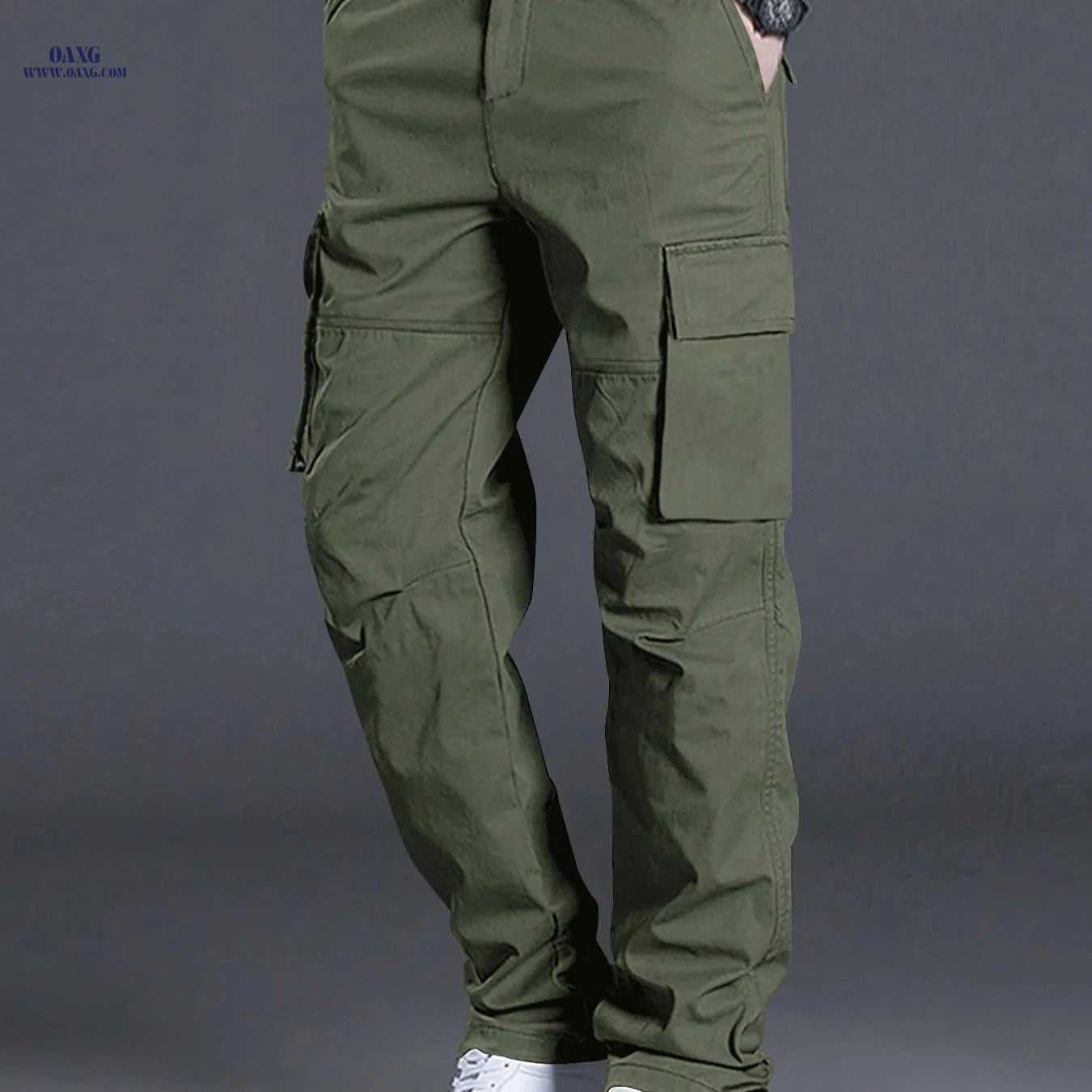 Men's Lightweight Cargo Pants - Adjustable, Multiple Pockets, Casual Fit   OAXG 