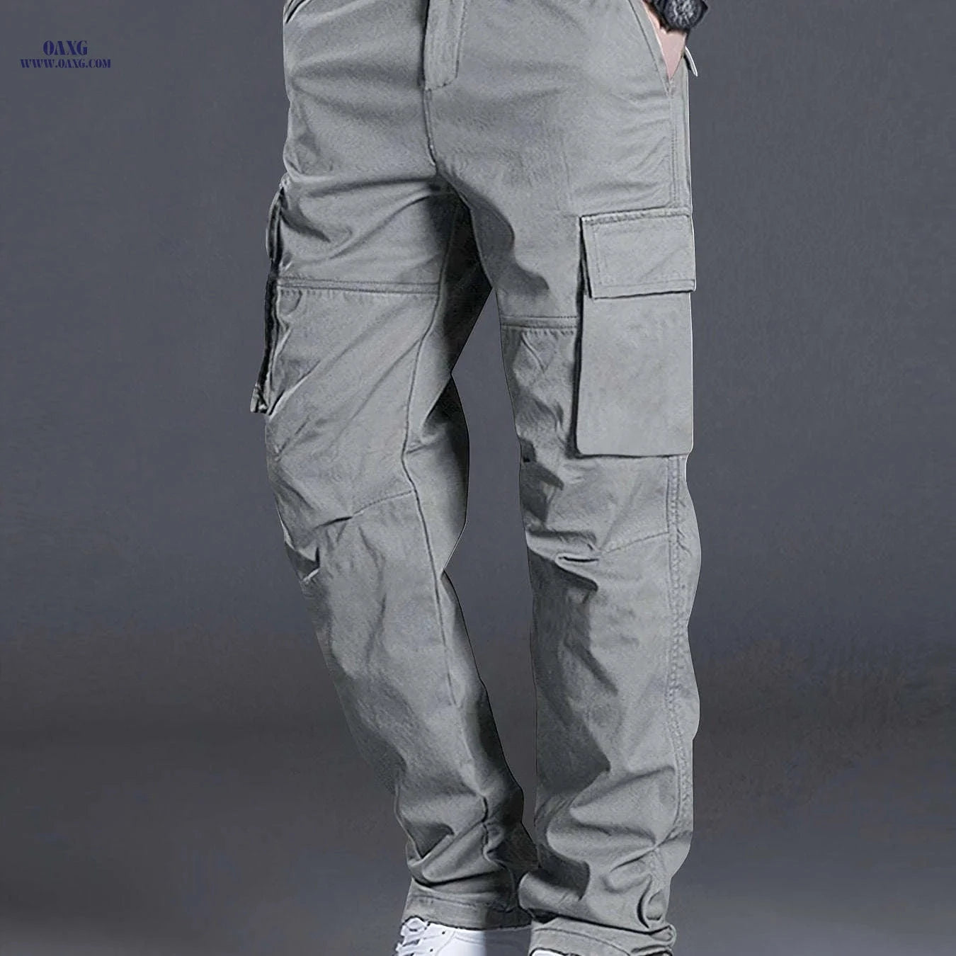 Men's Lightweight Cargo Pants - Adjustable, Multiple Pockets, Casual Fit   OAXG 