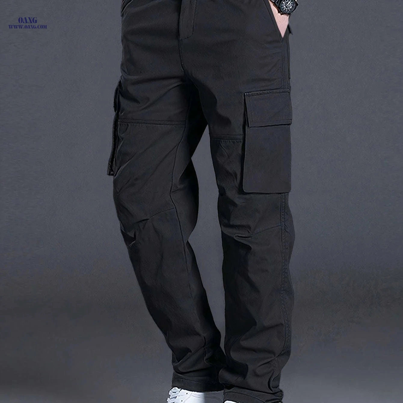 Men's Lightweight Cargo Pants - Adjustable, Multiple Pockets, Casual Fit   OAXG 