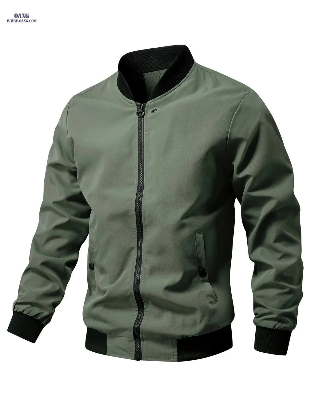 Men's Lightweight Casual Jacket - Spring Solid Color Outerwear   OAXG Khaki / FR L