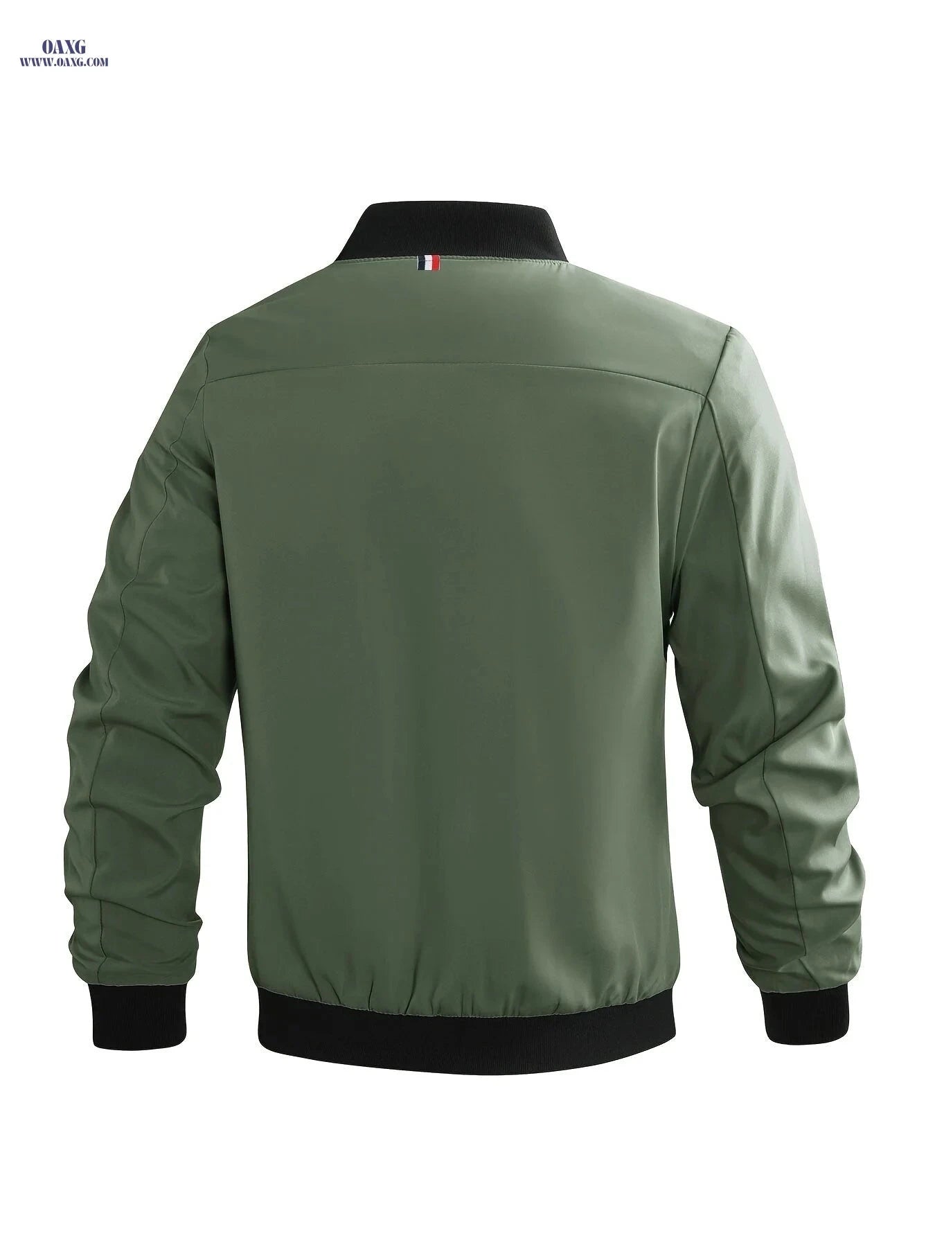 Men's Lightweight Casual Jacket - Spring Sports Outerwear, Zipper Closure   OAXG Khaki / FR L