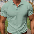 Men's Lightweight Casual Polo Shirt - Breathable Golf Top, Regular Fit   OAXG Pea Green Color / S