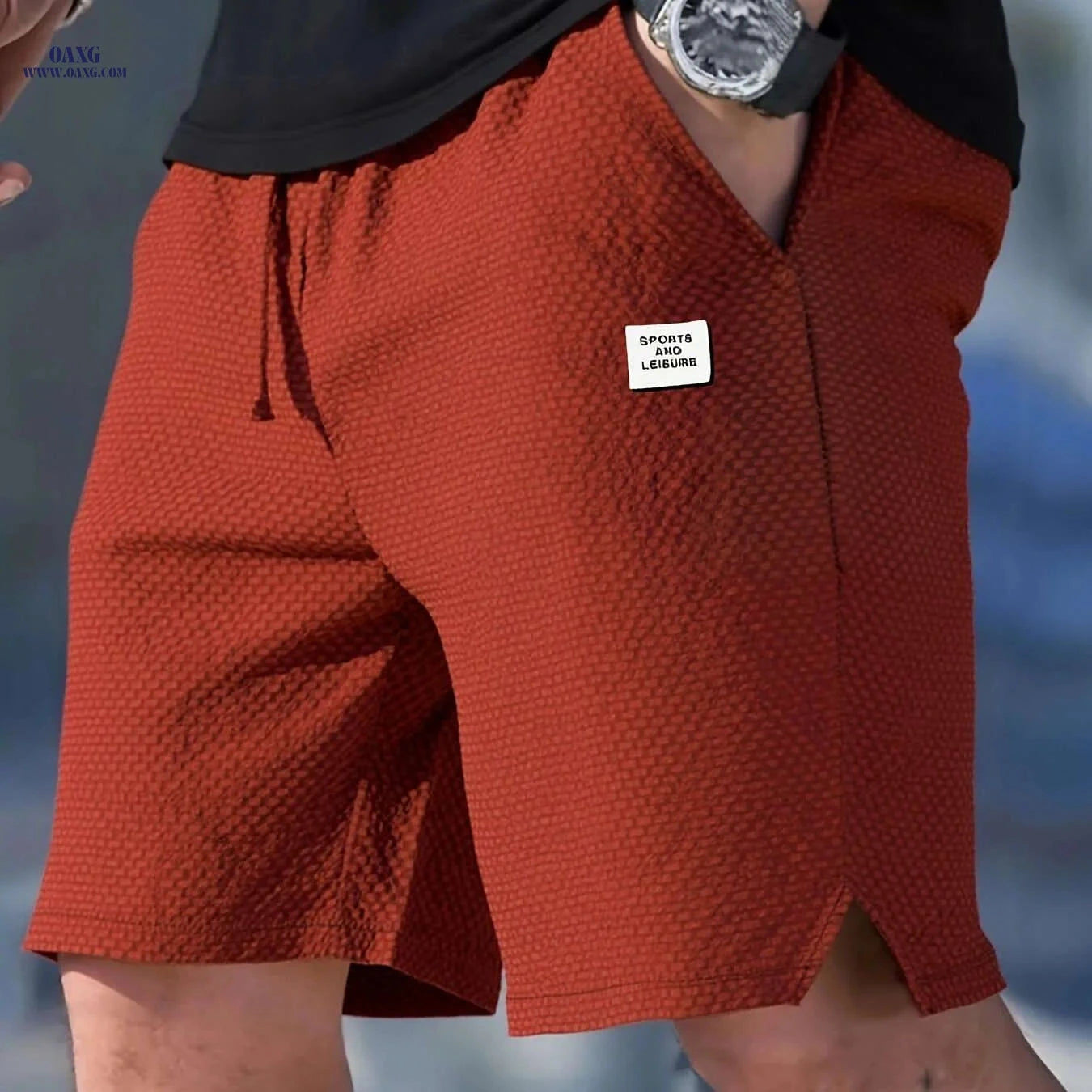 Men's Lightweight Casual Shorts - Quick-Dry Drawstring Waist   OAXG 