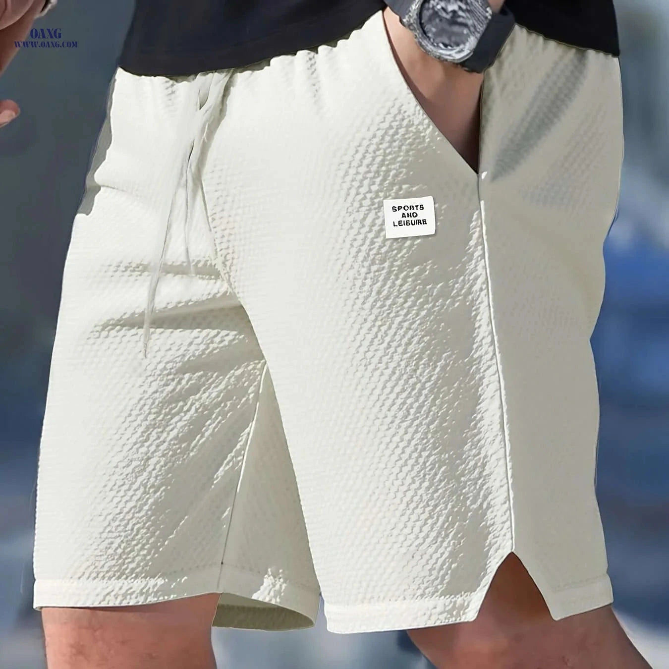 Men's Lightweight Casual Shorts - Quick-Dry Drawstring Waist   OAXG Black / XS