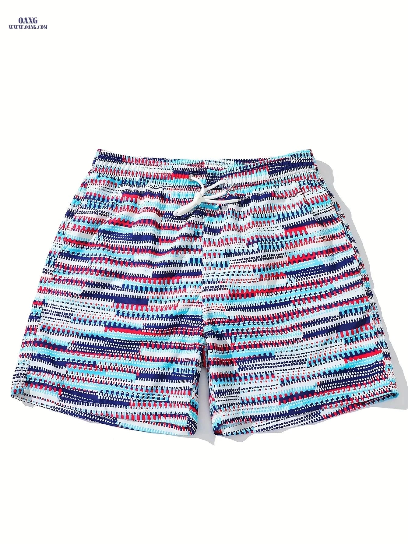 Men's Lightweight Graphic Print Swim Shorts - Drawstring Casual Fit   OAXG 