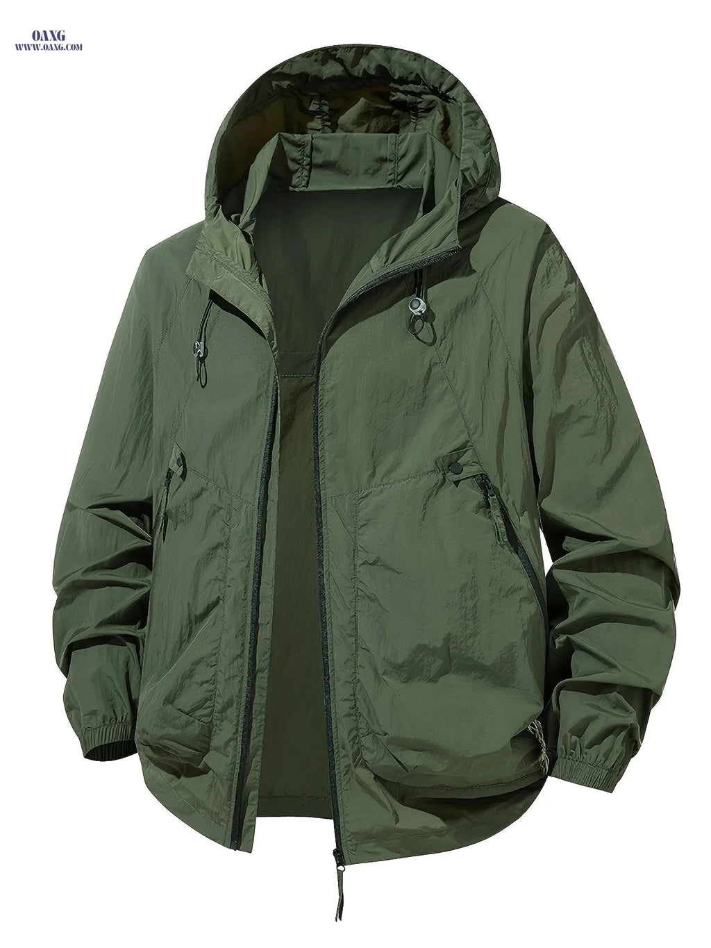Men's Lightweight Hooded Jacket - Breathable & Quick-Drying for Outdoors   OAXG 
