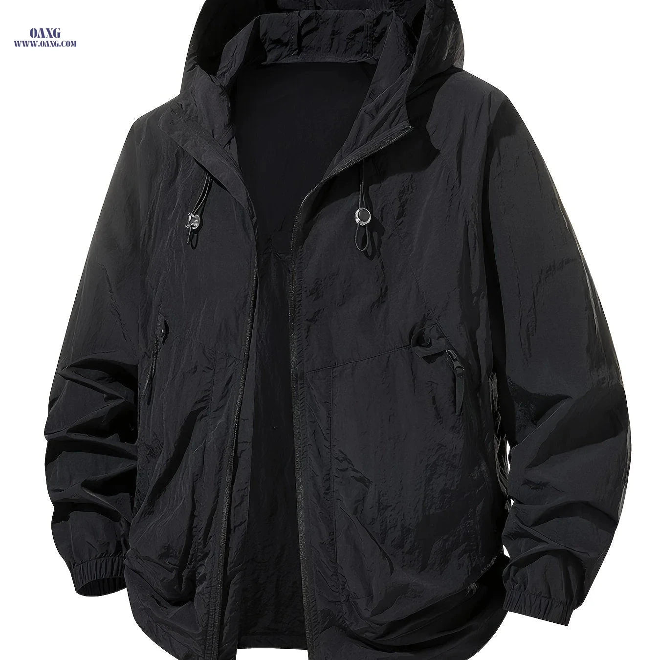 Men's Lightweight Hooded Jacket - Breathable & Quick-Drying for Outdoors   OAXG 