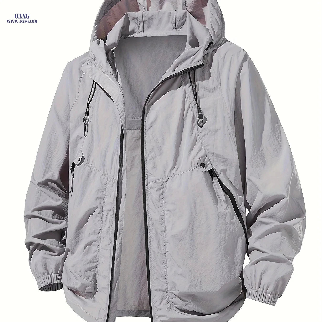 Men's Lightweight Hooded Jacket - Breathable & Quick-Drying for Outdoors   OAXG 