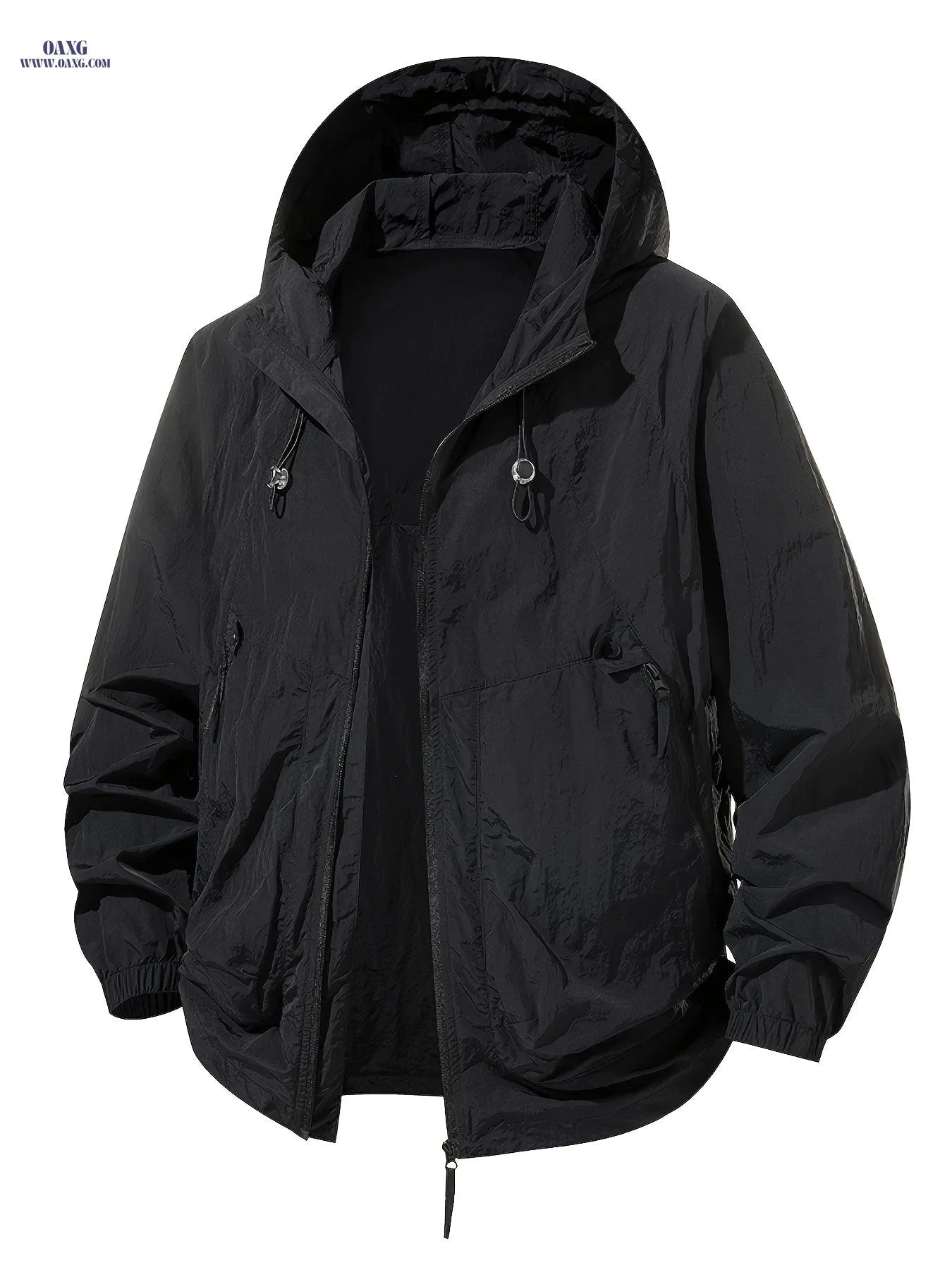Men's Lightweight Hooded Jacket - Breathable & Quick-Drying for Outdoors   OAXG 