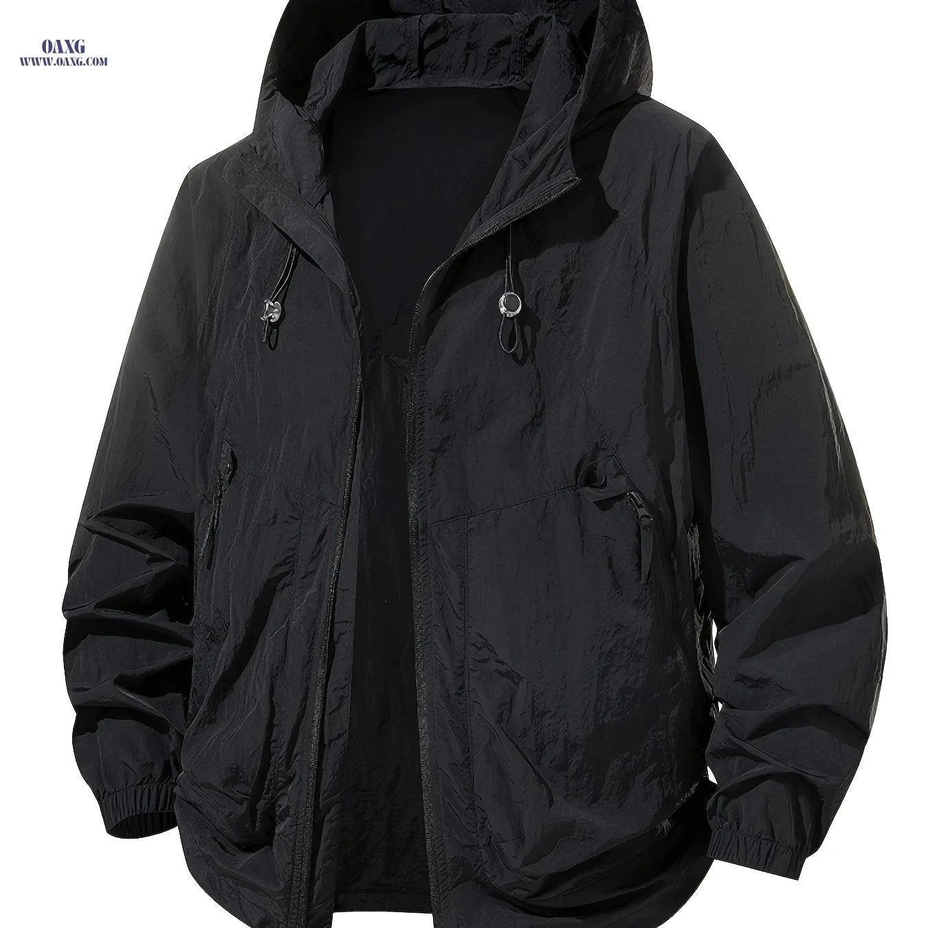 Men's Lightweight Hooded Jacket - Breathable & Quick-Drying for Outdoors   OAXG Army Green / FR XS