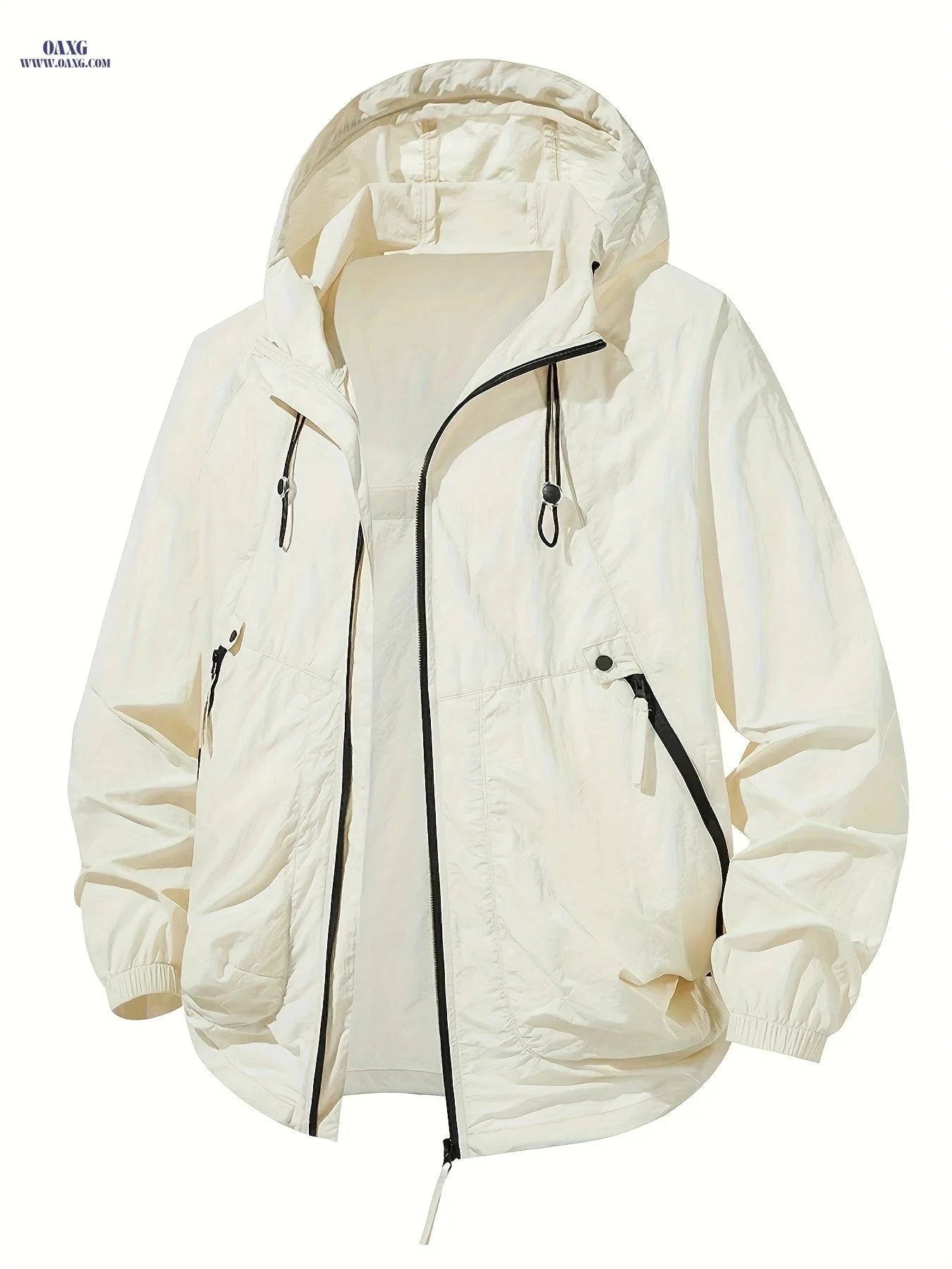 Men's Lightweight Hooded Jacket - Breathable & Quick-Drying for Outdoors   OAXG 