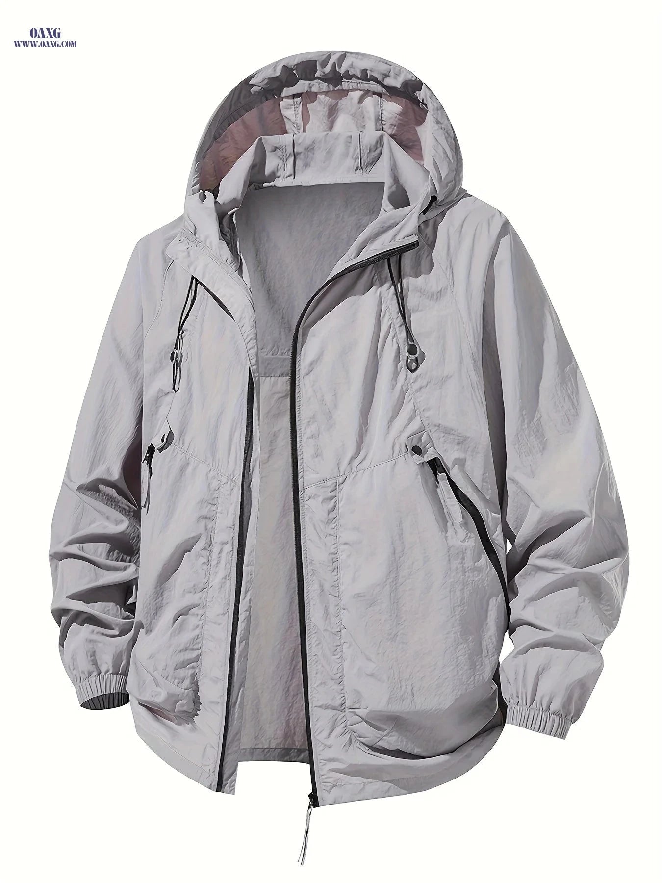 Men's Lightweight Hooded Jacket - Breathable & Quick-Drying for Outdoors   OAXG 