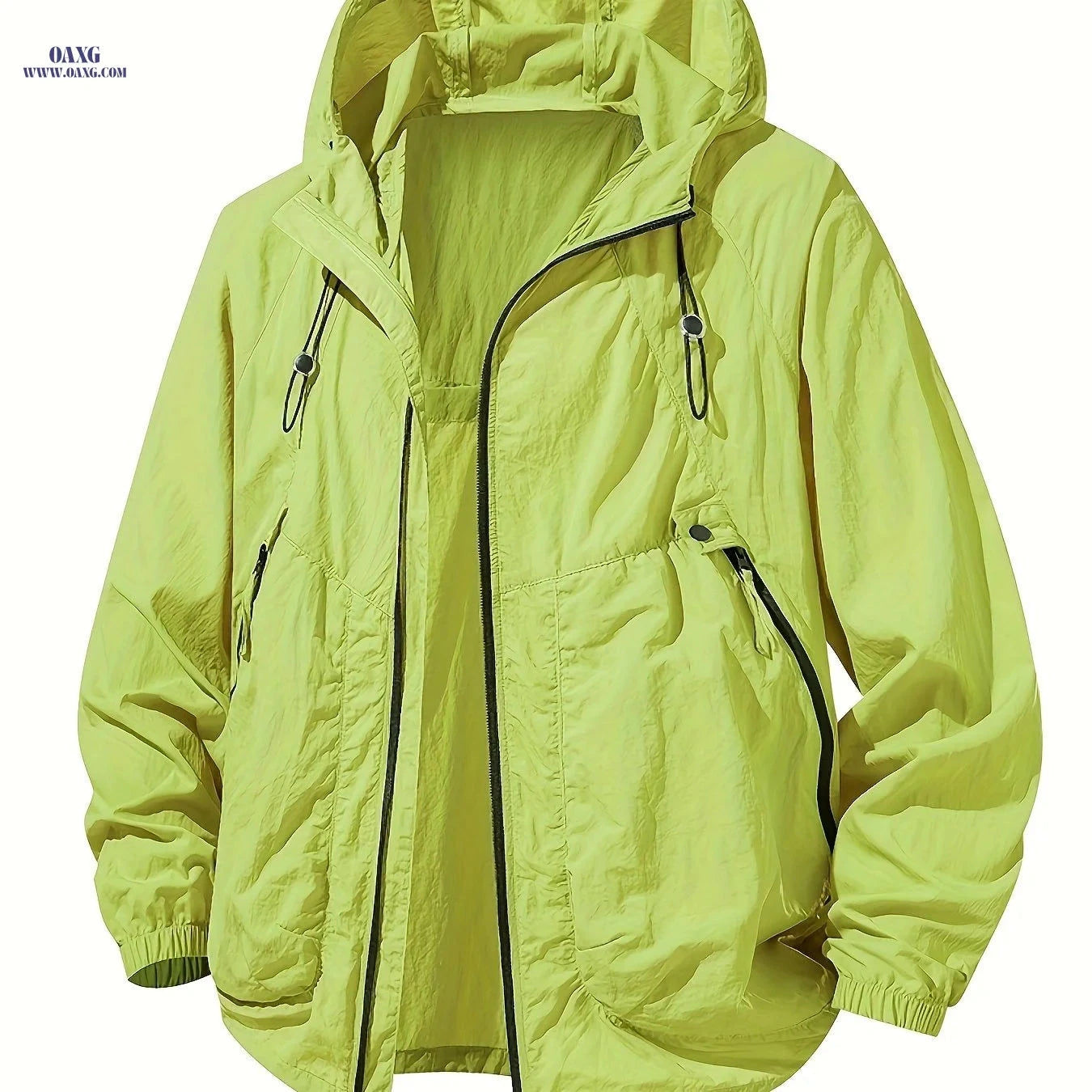 Men's Lightweight Hooded Jacket - Breathable & Quick-Drying for Outdoors   OAXG 