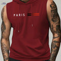Men's Lightweight Hooded Muscle Tank - Breathable Sleeveless Workout Top   OAXG 