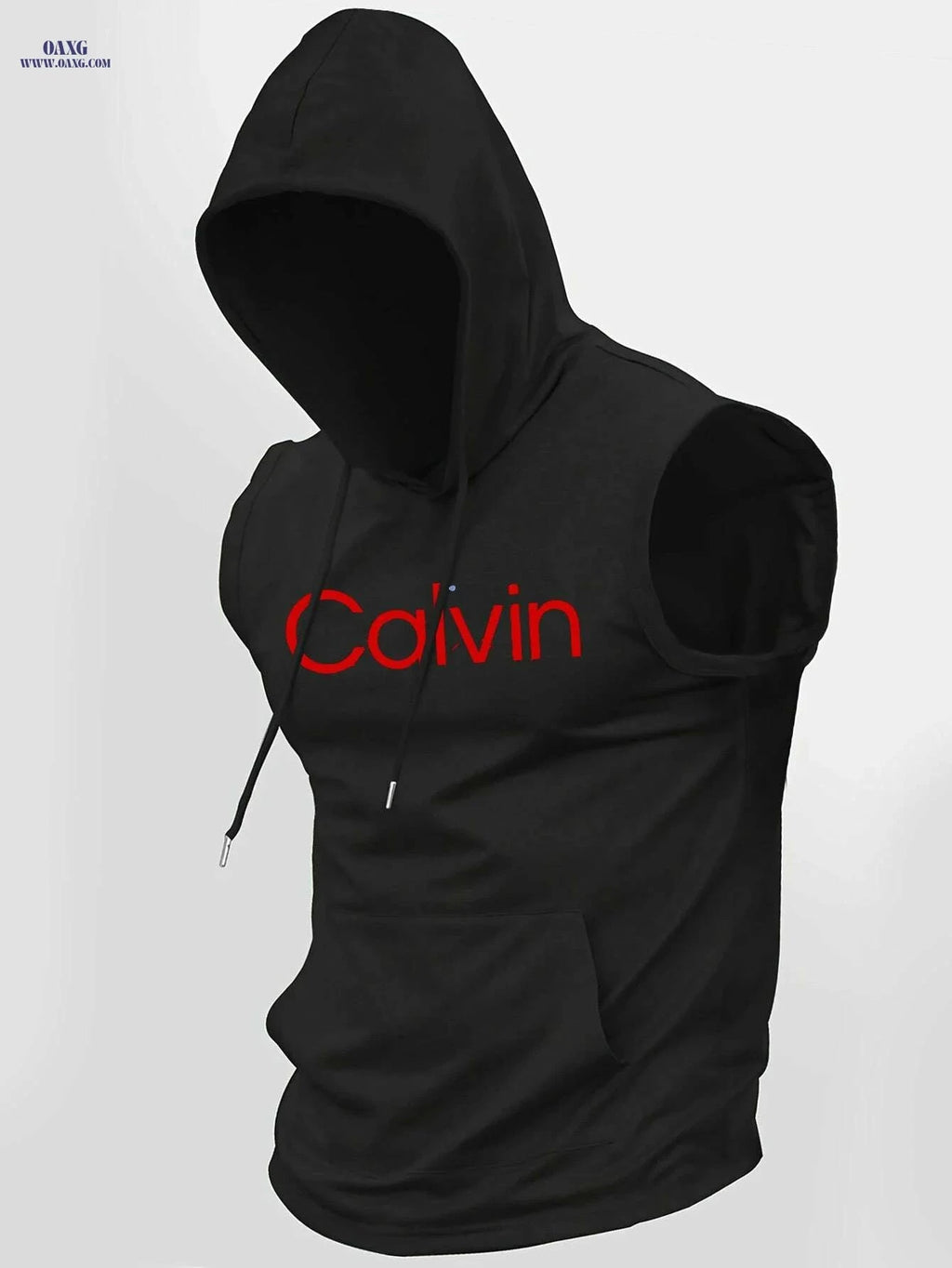 Men's Lightweight Hooded Tank Top - Breathable Casual Gym Shirt   OAXG 