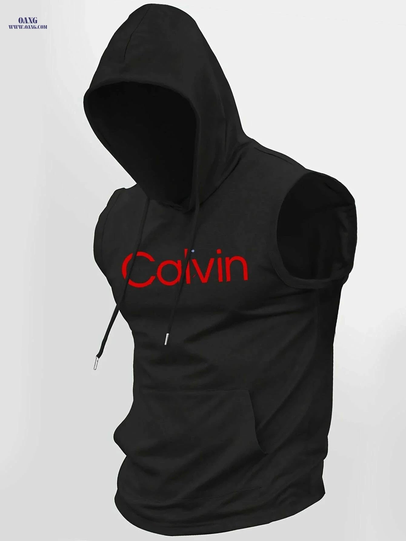 Men's Lightweight Hooded Tank Top - Breathable Casual Gym Shirt   OAXG 
