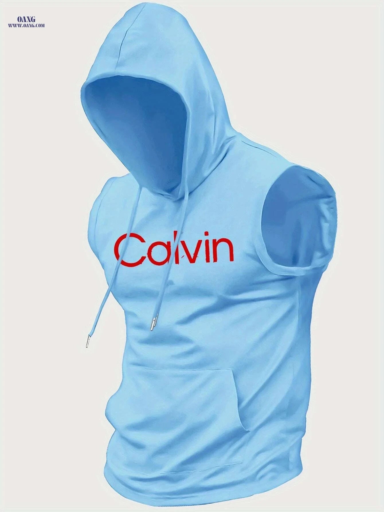 Men's Lightweight Hooded Tank Top - Breathable Casual Gym Shirt   OAXG 