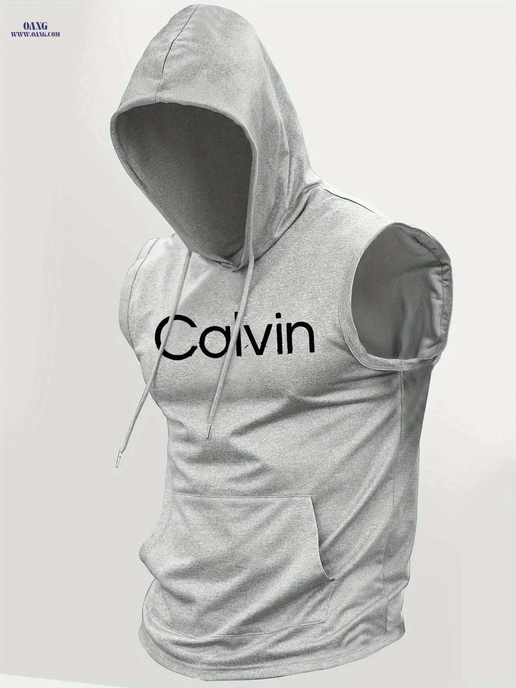 Men's Lightweight Hooded Tank Top - Breathable Casual Gym Shirt   OAXG 