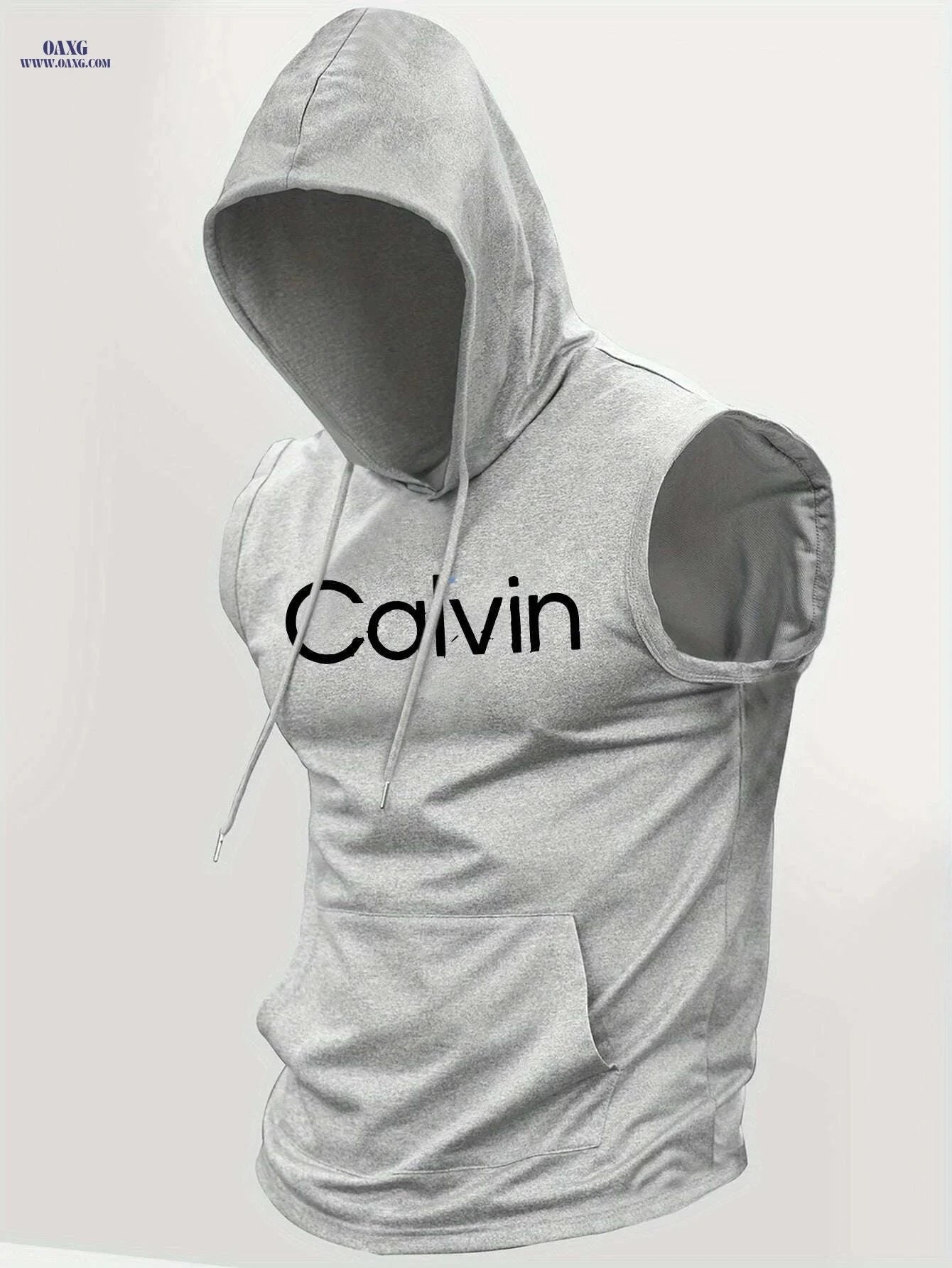 Men's Lightweight Hooded Tank Top - Breathable Casual Gym Shirt   OAXG 