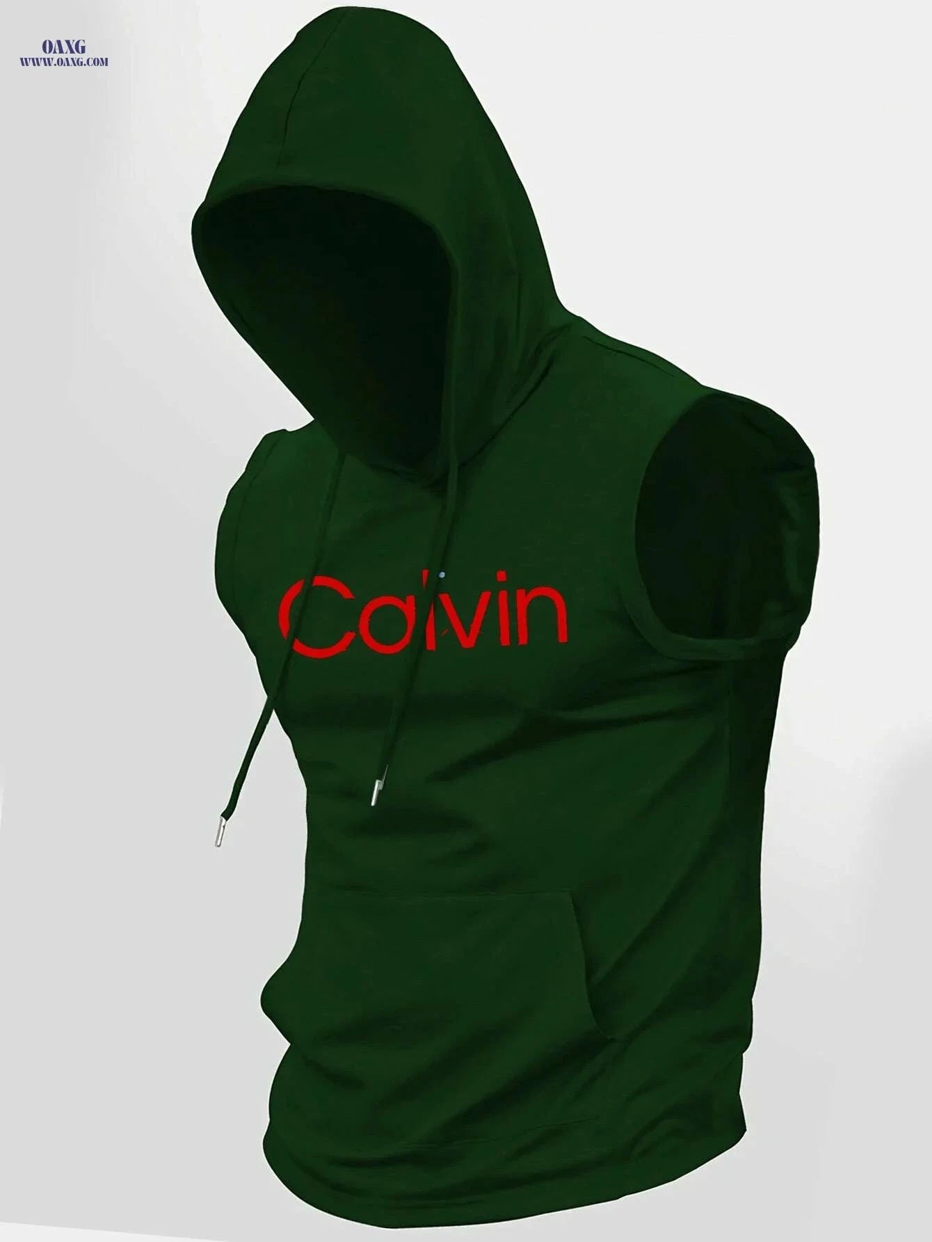 Men's Lightweight Hooded Tank Top - Breathable Casual Gym Shirt   OAXG Light Blue / S