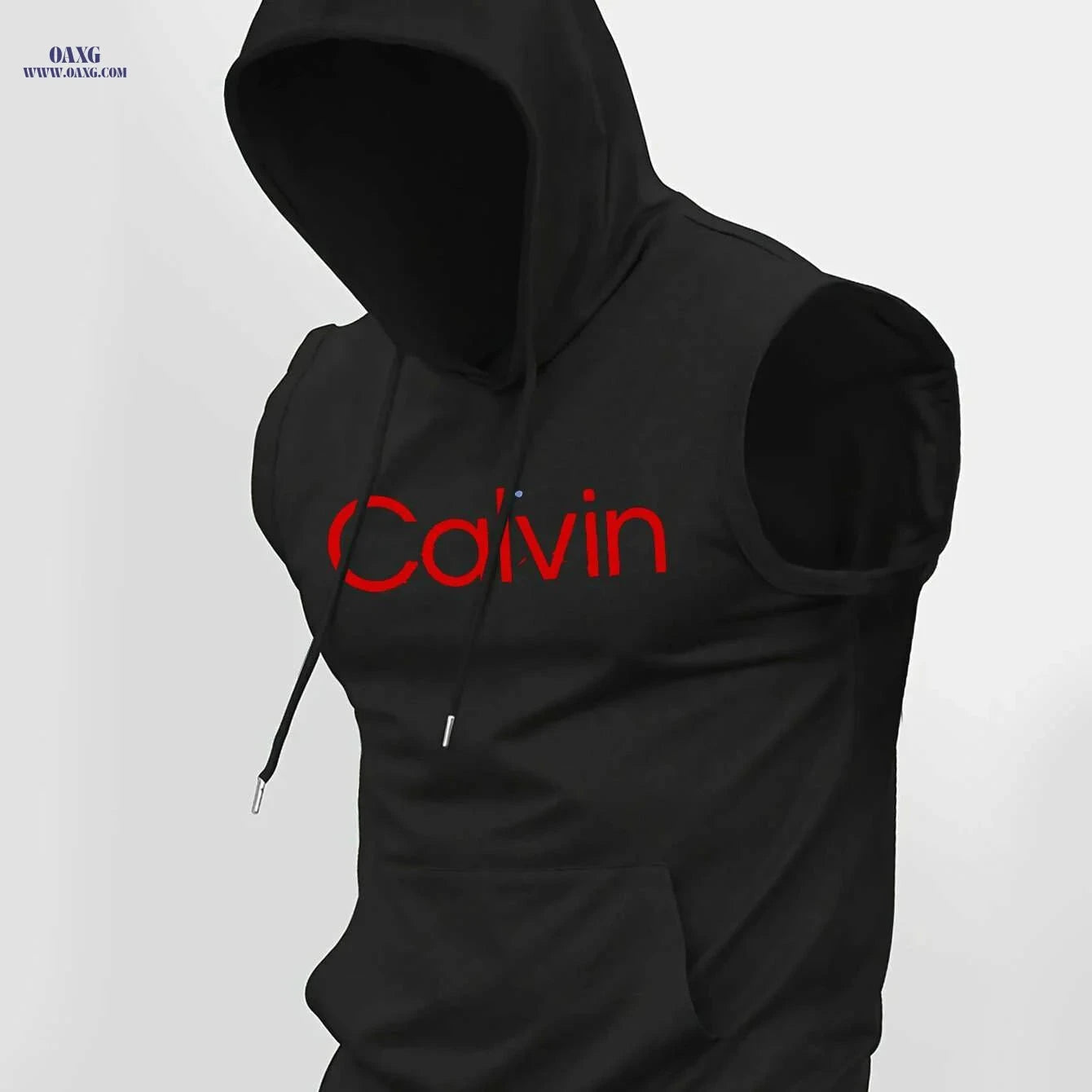 Men's Lightweight Hooded Tank Top - Breathable Casual Gym Shirt   OAXG Light Blue / S