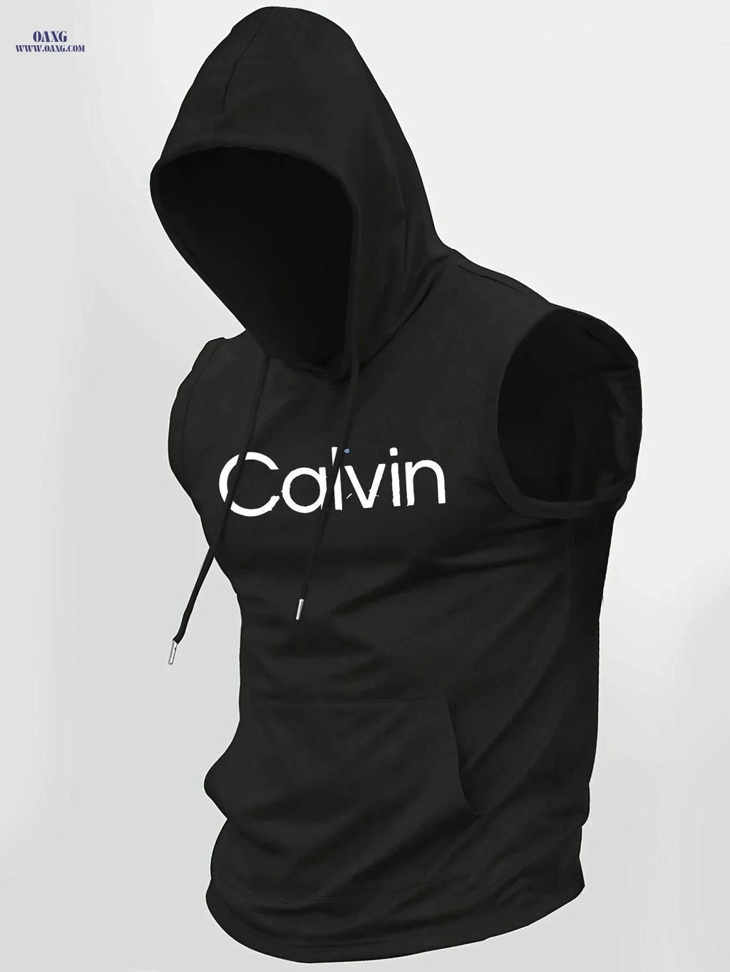 Men's Lightweight Hooded Tank Top - Breathable Casual Gym Shirt   OAXG 