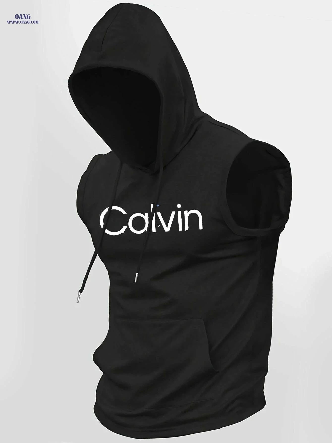 Men's Lightweight Hooded Tank Top - Breathable Casual Gym Shirt   OAXG 