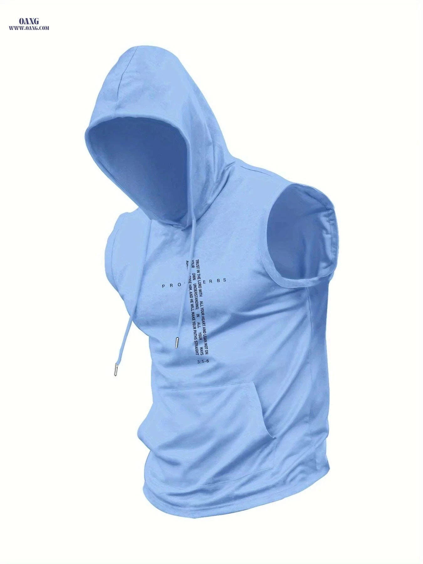 Men's Lightweight Hooded Tank Top - Quick-Dry Sportswear for Summer   OAXG White / S