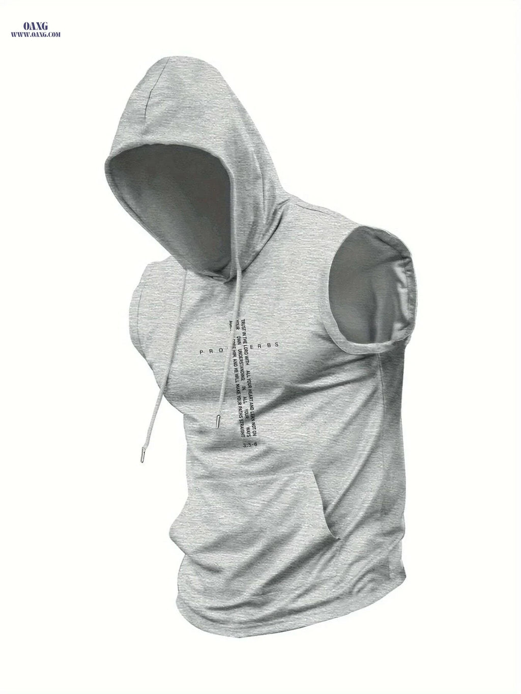 Men's Lightweight Hooded Tank Top - Quick-Dry Sportswear for Summer   OAXG White / S
