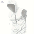 Men's Lightweight Hooded Tank Top - Quick-Dry Sportswear for Summer   OAXG White / S