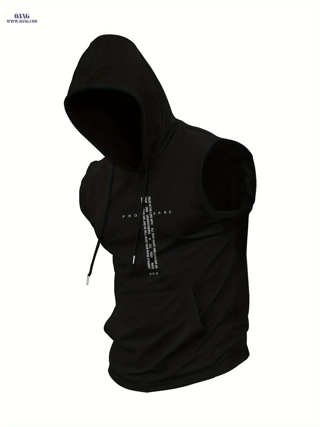 Men's Lightweight Hooded Tank Top - Quick-Dry Sportswear for Summer   OAXG White / S
