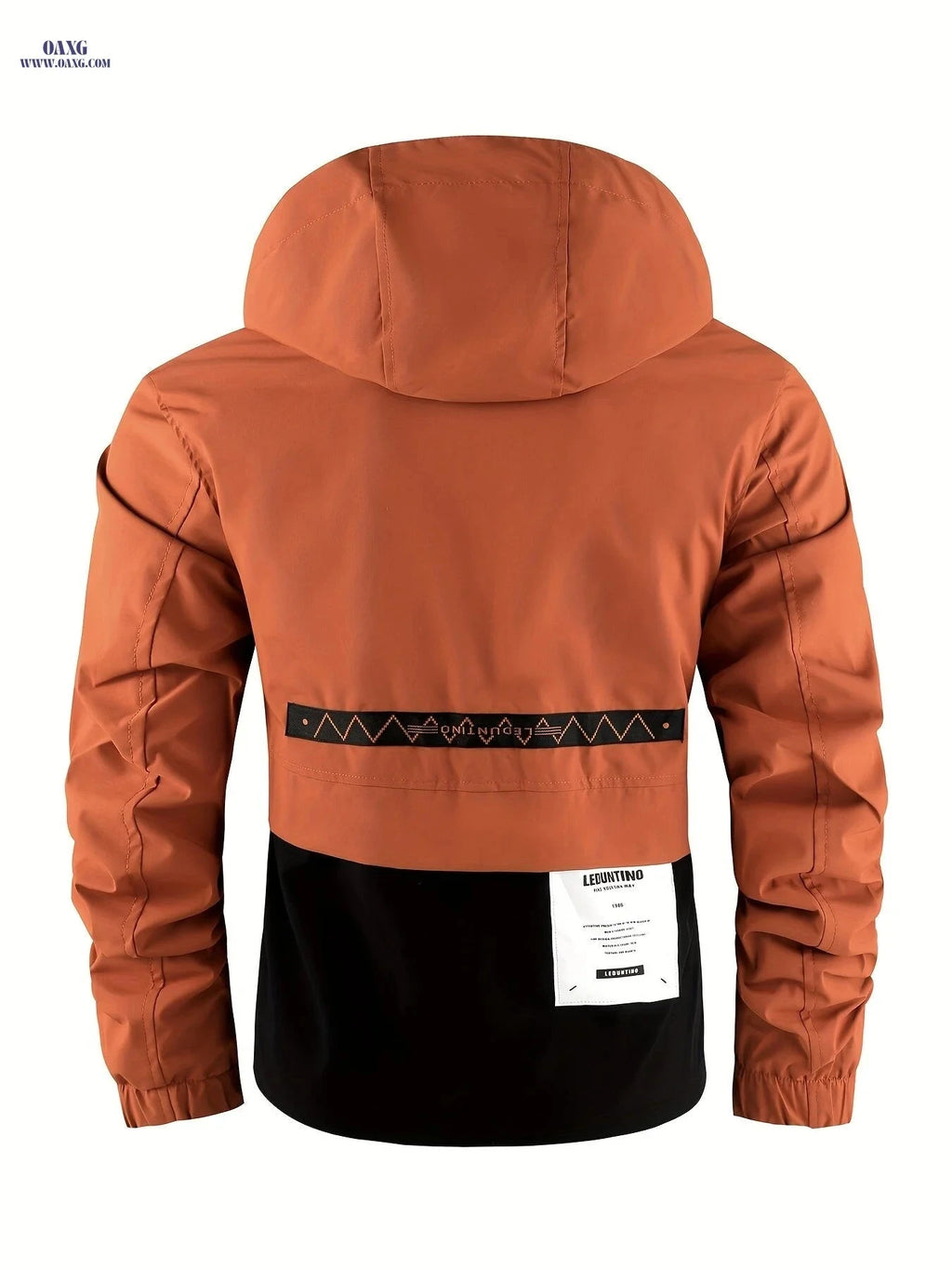 Men's Lightweight Hooded Workwear Jacket - Multi-Pocket, Zipper Design   OAXG 