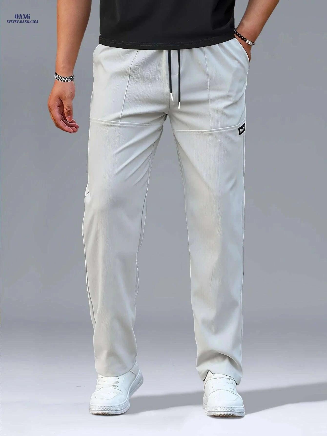 Men's Lightweight Jogger Pants - Quick-Dry, Athletic Drawstring Style   OAXG Beige / S