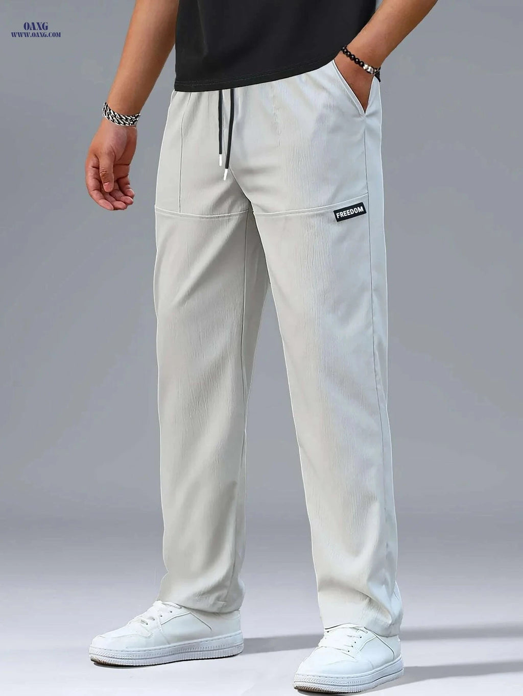 Men's Lightweight Jogger Pants - Quick-Dry, Athletic Drawstring Style   OAXG 