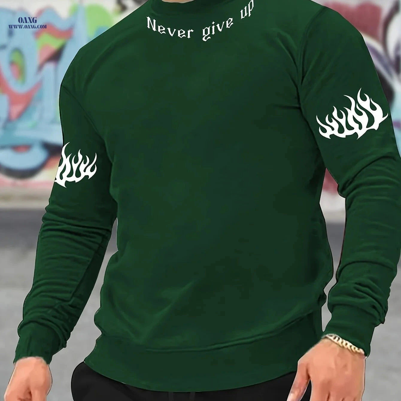 Men's Lightweight Knitted Round Neck Print Sweater - Fall Fashion   OAXG Black / FR S