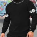 Men's Lightweight Knitted Round Neck Print Sweater - Fall Fashion   OAXG 
