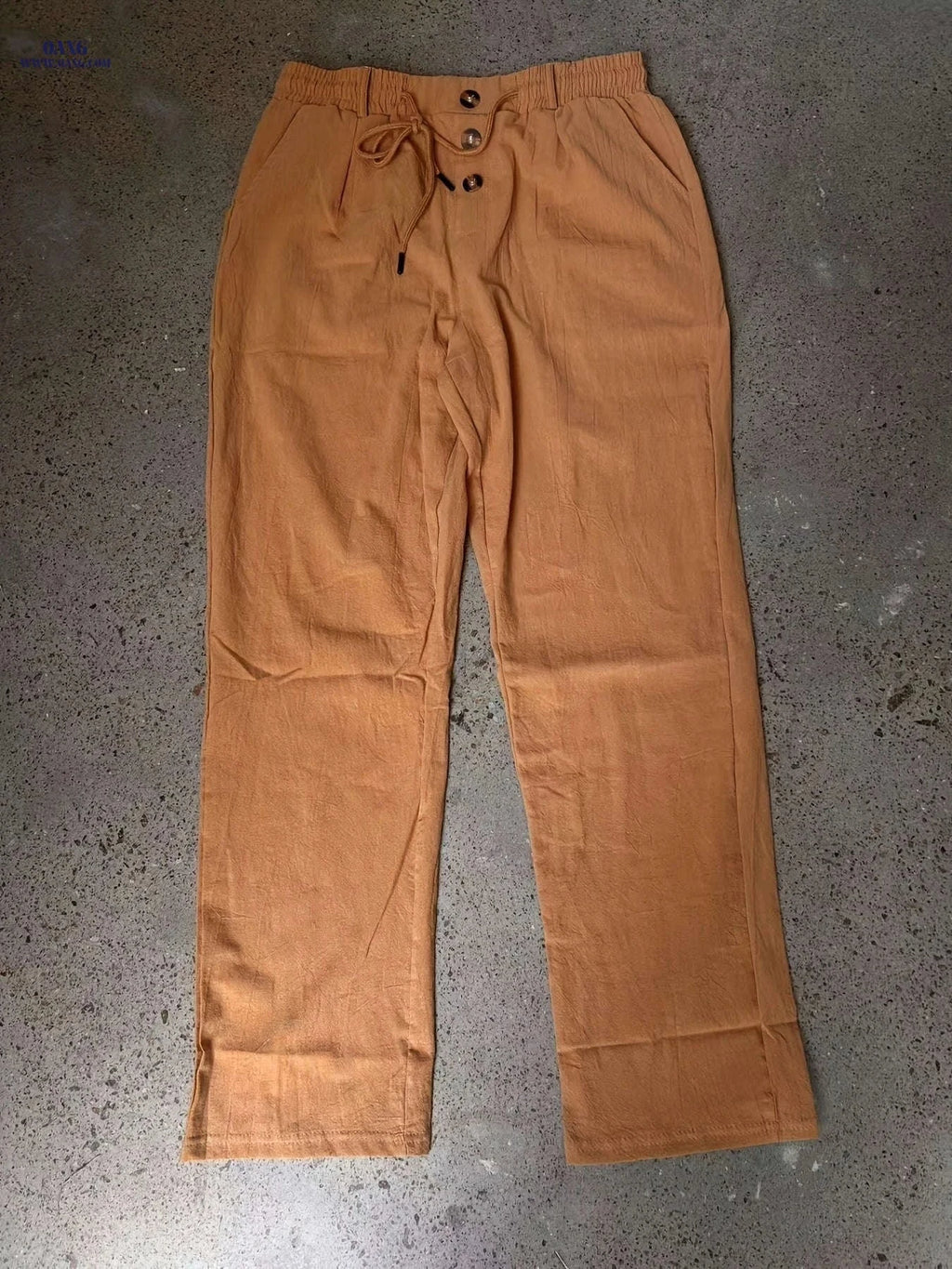 Men's Lightweight Linen Pants - Breathable Loose Fit for Casual Wear   OAXG White / FR S