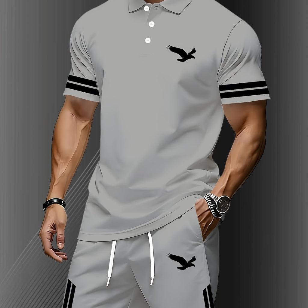 Men's Lightweight Quick-Dry Polo Set - Perfect for Outdoor Leisure   OAXG 