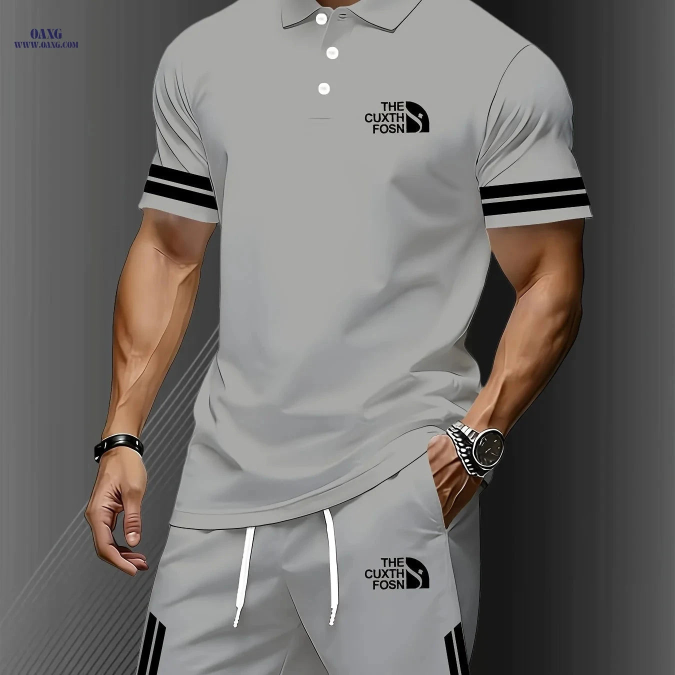 Men's Lightweight Short Sleeve Shirt Set - Quick-Dry for Hiking   OAXG 