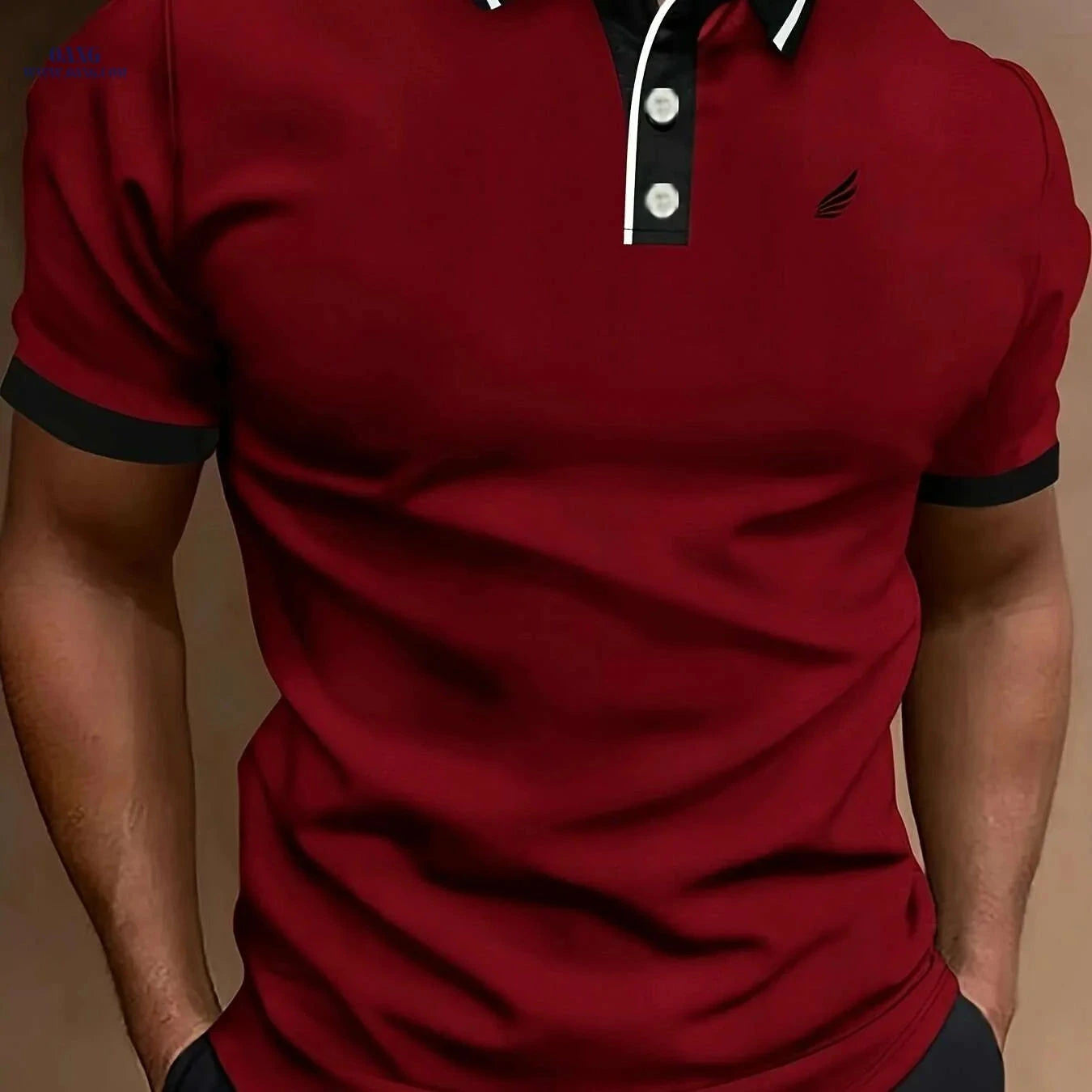 Men's Lightweight Summer Shirt - Breathable Short Sleeve Golf Tee   OAXG White+black / S