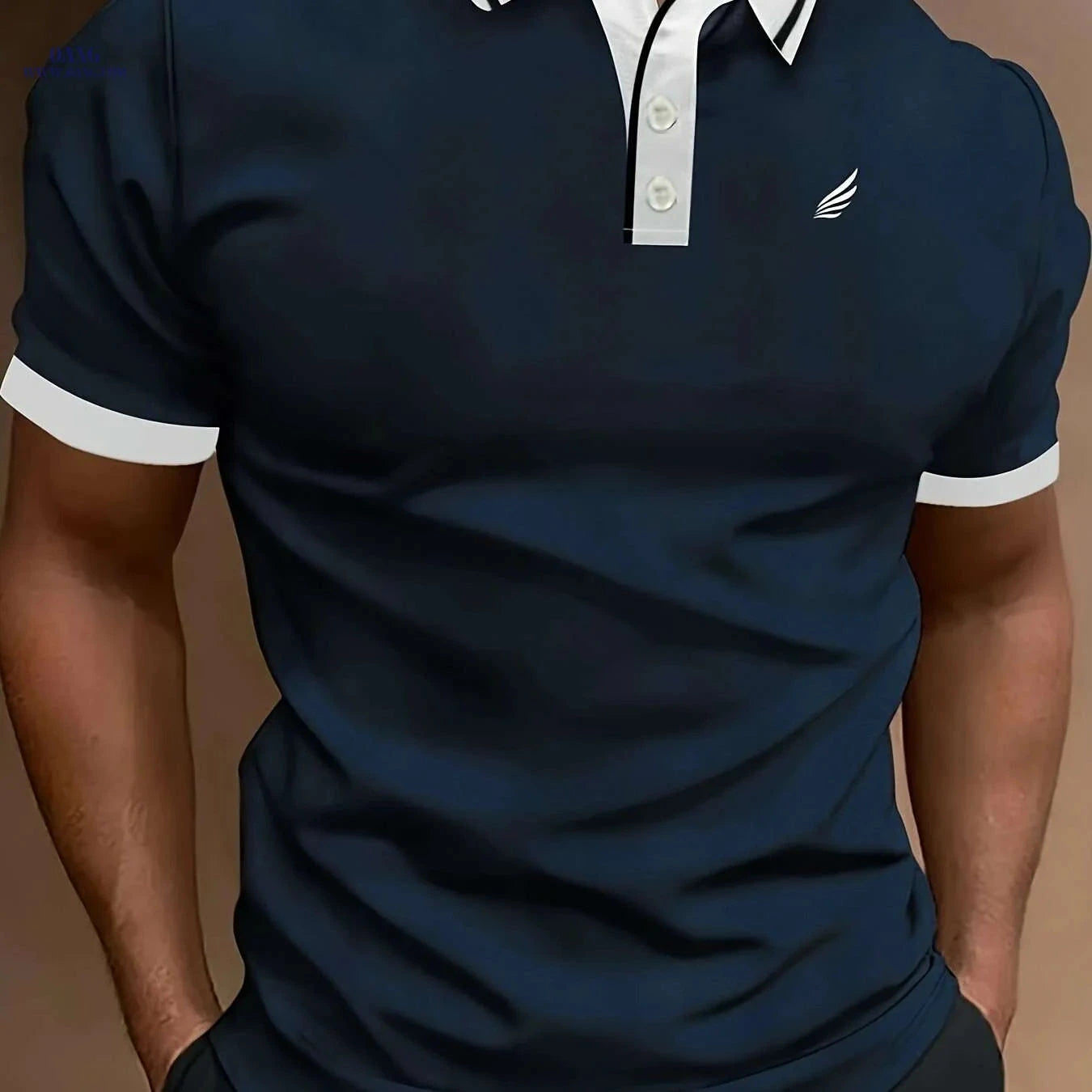 Men's Lightweight Summer Shirt - Breathable Short Sleeve Golf Tee   OAXG White+black / S