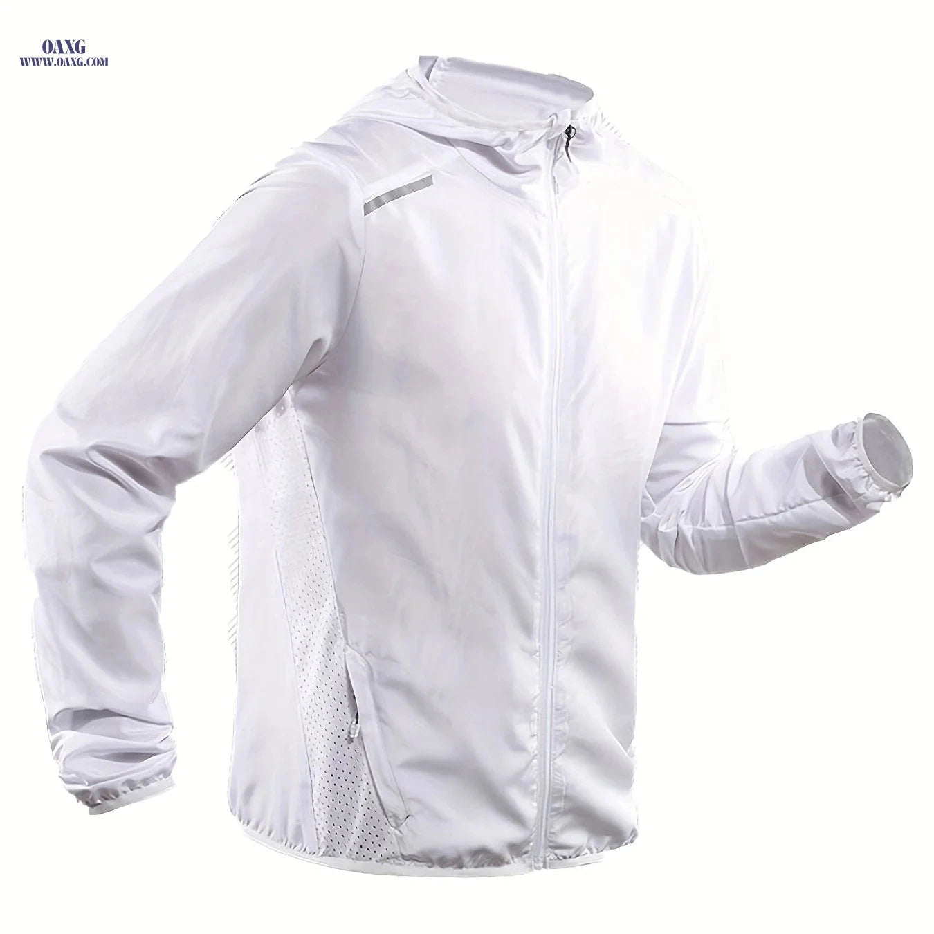 Men's Lightweight Windproof Hooded Jacket - Breathable & Casual Fit   OAXG Black / FR S