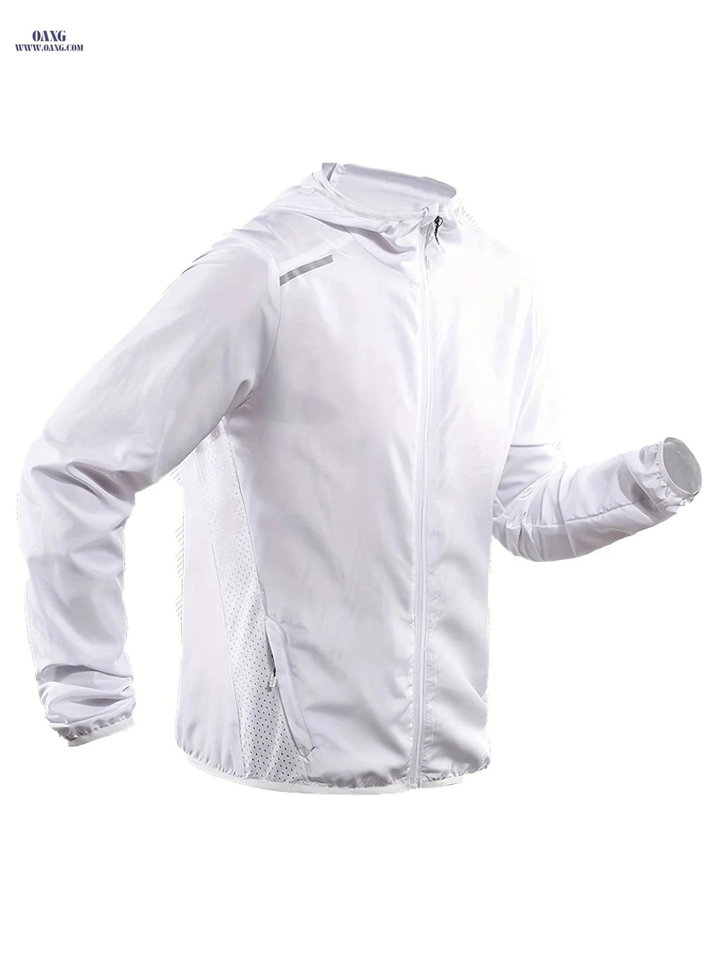 Men's Lightweight Windproof Hooded Jacket - Breathable & Casual Fit   OAXG Black / FR S