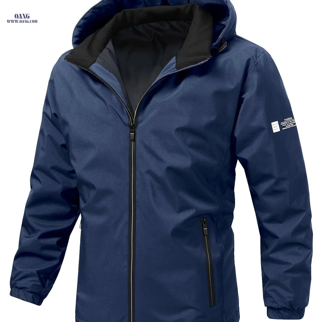 Men's Lightweight Windproof Jacket - Hooded Casual Spring/Fall Wear   OAXG 