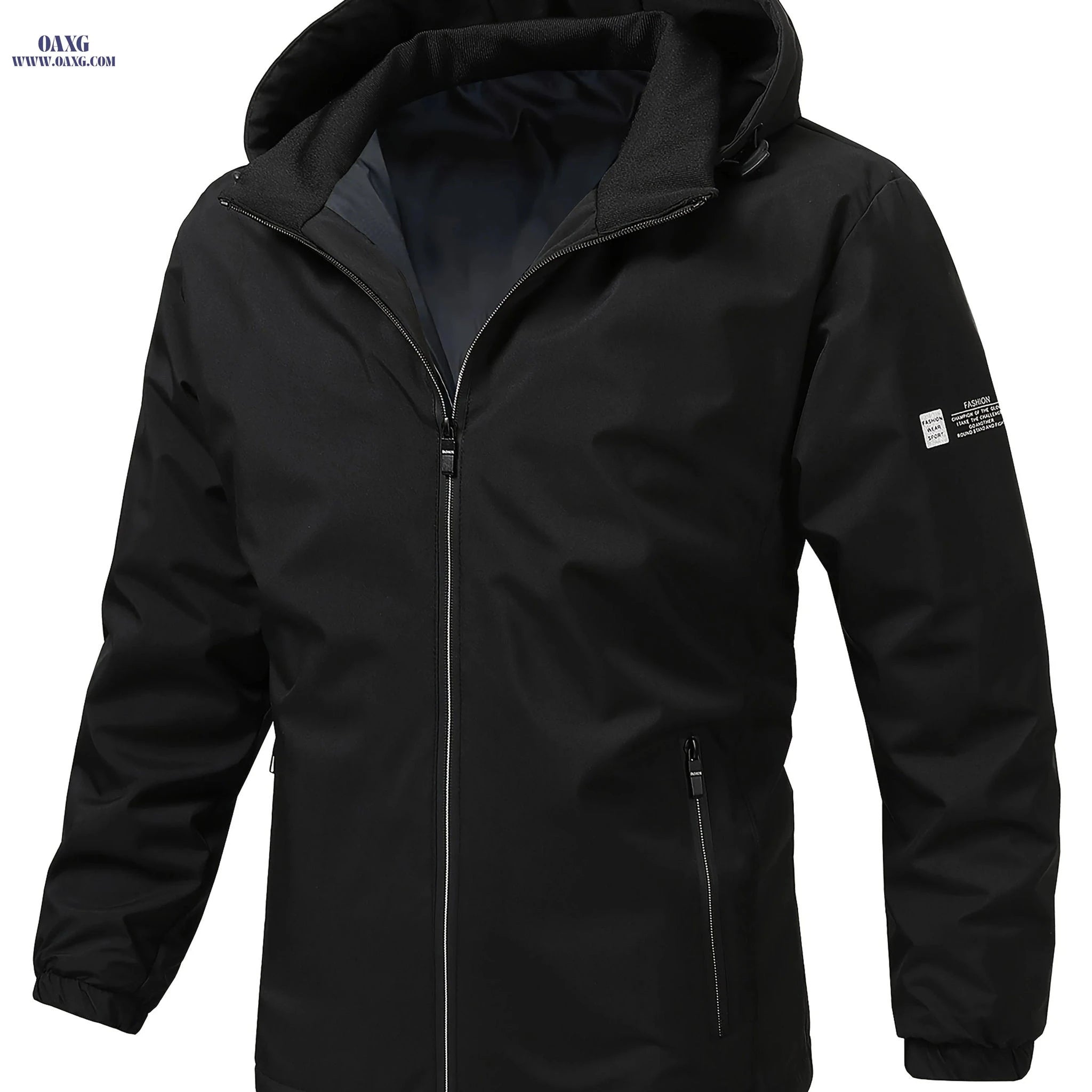 Men's Lightweight Windproof Jacket - Hooded Casual Spring/Fall Wear   OAXG 
