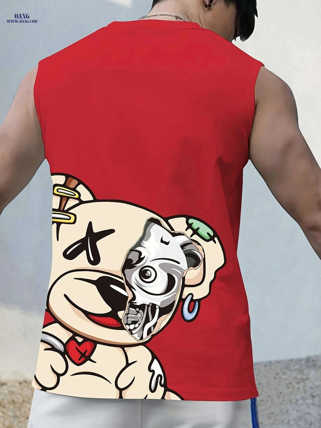 Men's Lion Graphic Print Tank Top - Slim Fit, Summer Style   OAXG Black / S