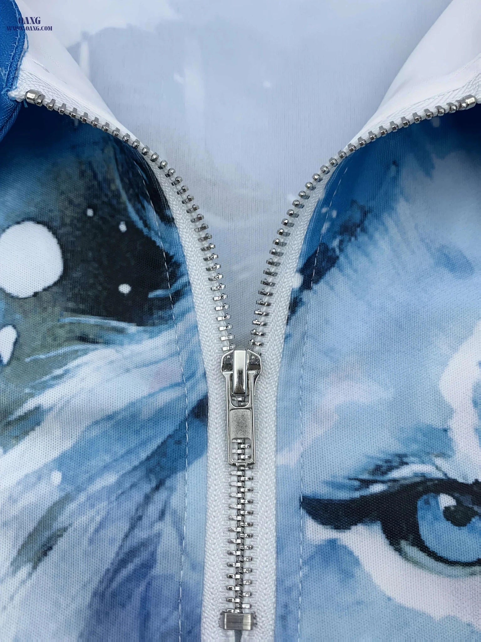 Men's Lion Graphic Zip-Up Polo Shirt - 3D Print Casual Fashion   OAXG Mixed Color / M